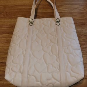 Betsy Johnson Heart Tote Blush Pink